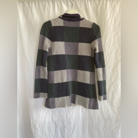 Anthropologie ModCloth simply snuggly plaid cardigan Forrest green Size Small - Picture 4 of 16